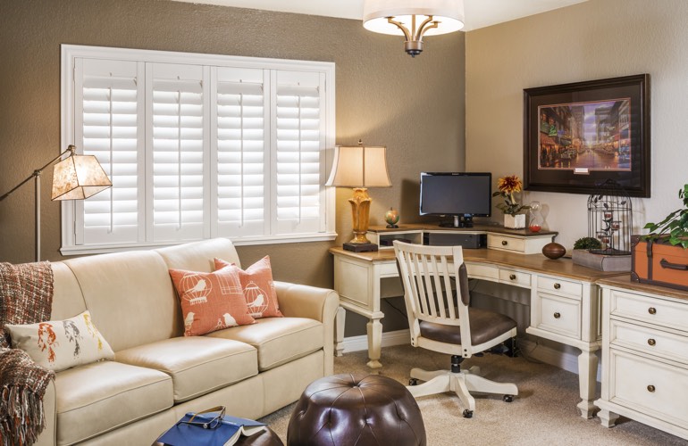 Home Office Plantation Shutters In Sacramento